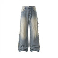 Street Style Ripped Straight Leg Jeans for Men