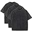 Duwqcui Men's 3-Pack Oversized Heavy Cotton T-Shirts Vintage Loose Fit Tee