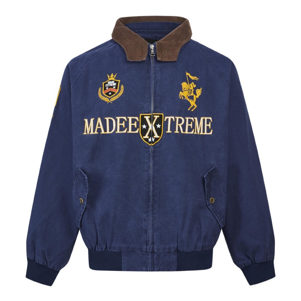 Vintage Street Style Detroit Embroidered Jacket for Men