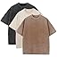 Duwqcui Men's 3-Pack Oversized Heavy Cotton T-Shirts Vintage Loose Fit Tee