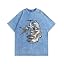 AugYew Men's Oversized Graphic T-Shirt Cotton Vintage Streetwear Tee
