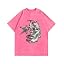 AugYew Men's Oversized Graphic T-Shirt Cotton Vintage Streetwear Tee