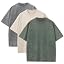 Duwqcui Men's 3-Pack Oversized Heavy Cotton T-Shirts Vintage Loose Fit Tee