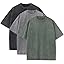Duwqcui Men's 3-Pack Oversized Heavy Cotton T-Shirts Vintage Loose Fit Tee