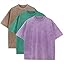 Duwqcui Men's 3-Pack Oversized Heavy Cotton T-Shirts Vintage Loose Fit Tee