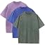 Duwqcui Men's 3-Pack Oversized Heavy Cotton T-Shirts Vintage Loose Fit Tee