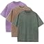 Duwqcui Men's 3-Pack Oversized Heavy Cotton T-Shirts Vintage Loose Fit Tee