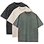 Duwqcui Men's 3-Pack Oversized Heavy Cotton T-Shirts Vintage Loose Fit Tee