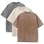 Duwqcui Men's 3-Pack Oversized Heavy Cotton T-Shirts Vintage Loose Fit Tee