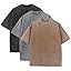 Duwqcui Men's 3-Pack Oversized Heavy Cotton T-Shirts Vintage Loose Fit Tee