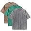 Duwqcui Men's 3-Pack Oversized Heavy Cotton T-Shirts Vintage Loose Fit Tee