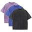 Duwqcui Men's 3-Pack Oversized Heavy Cotton T-Shirts Vintage Loose Fit Tee