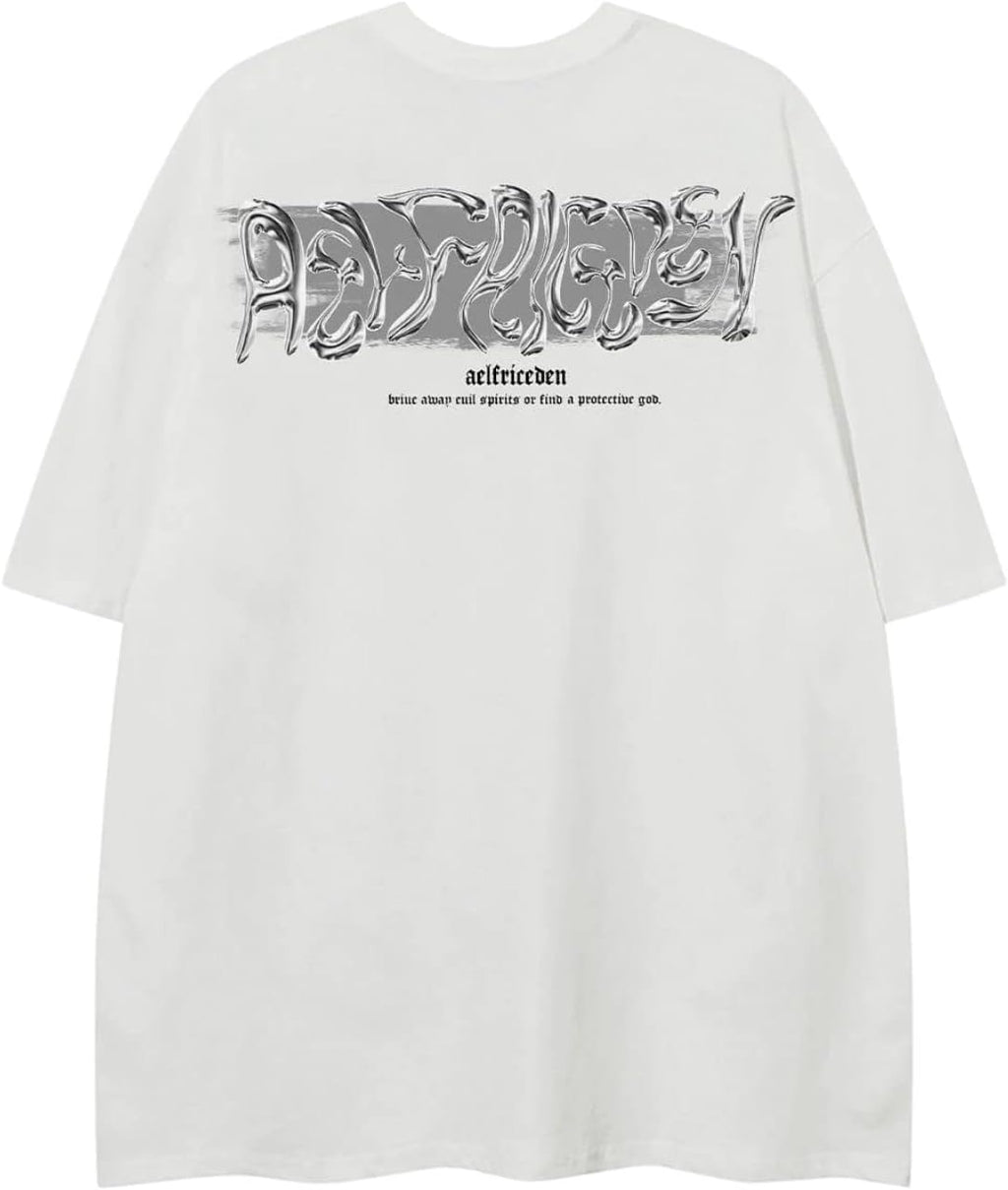 Aelfric Eden Men's Oversized Graphic T-Shirt Cotton Vintage Streetwear Tee