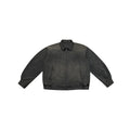 High Street Heavyweight Washed Denim Jacket for Men