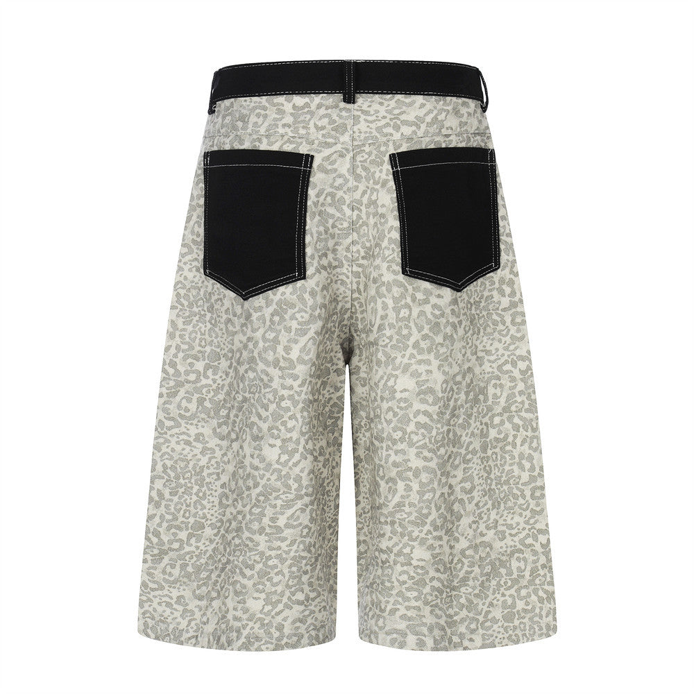Pants Men High Street Loose Denim Shorts