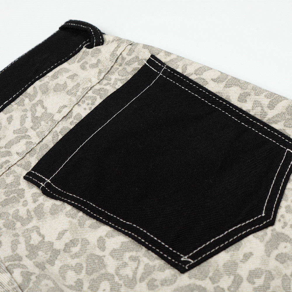Pants Men High Street Loose Denim Shorts