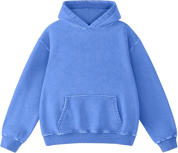 Dnzzs Women's Oversized Acid Wash Hoodie Pullover Vintage Heavyweight