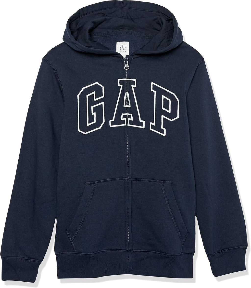 GAP Boys' Logo Hoodie Full Zip Fleece Sweatshirt Pure Red