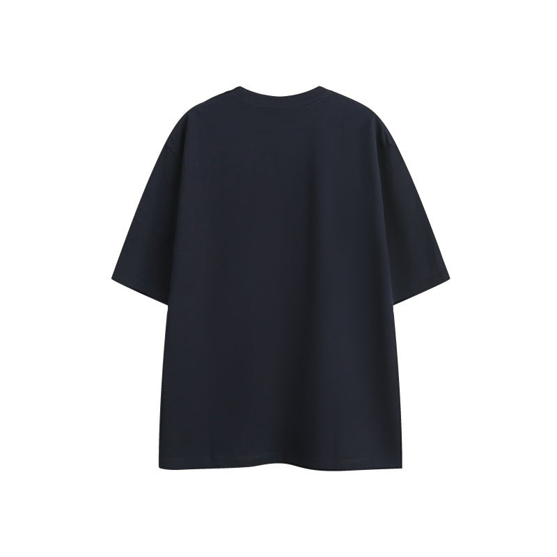 Wear and tear letter printed loose short sleeves for men and women