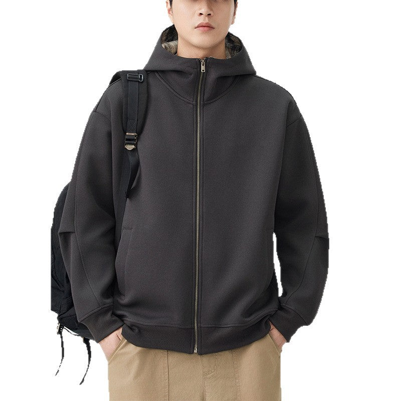 Street Style Zip-Up Hooded Sweatshirt for Men