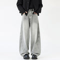 Street Deconstructed Knife-Shape Denim Pants for Men