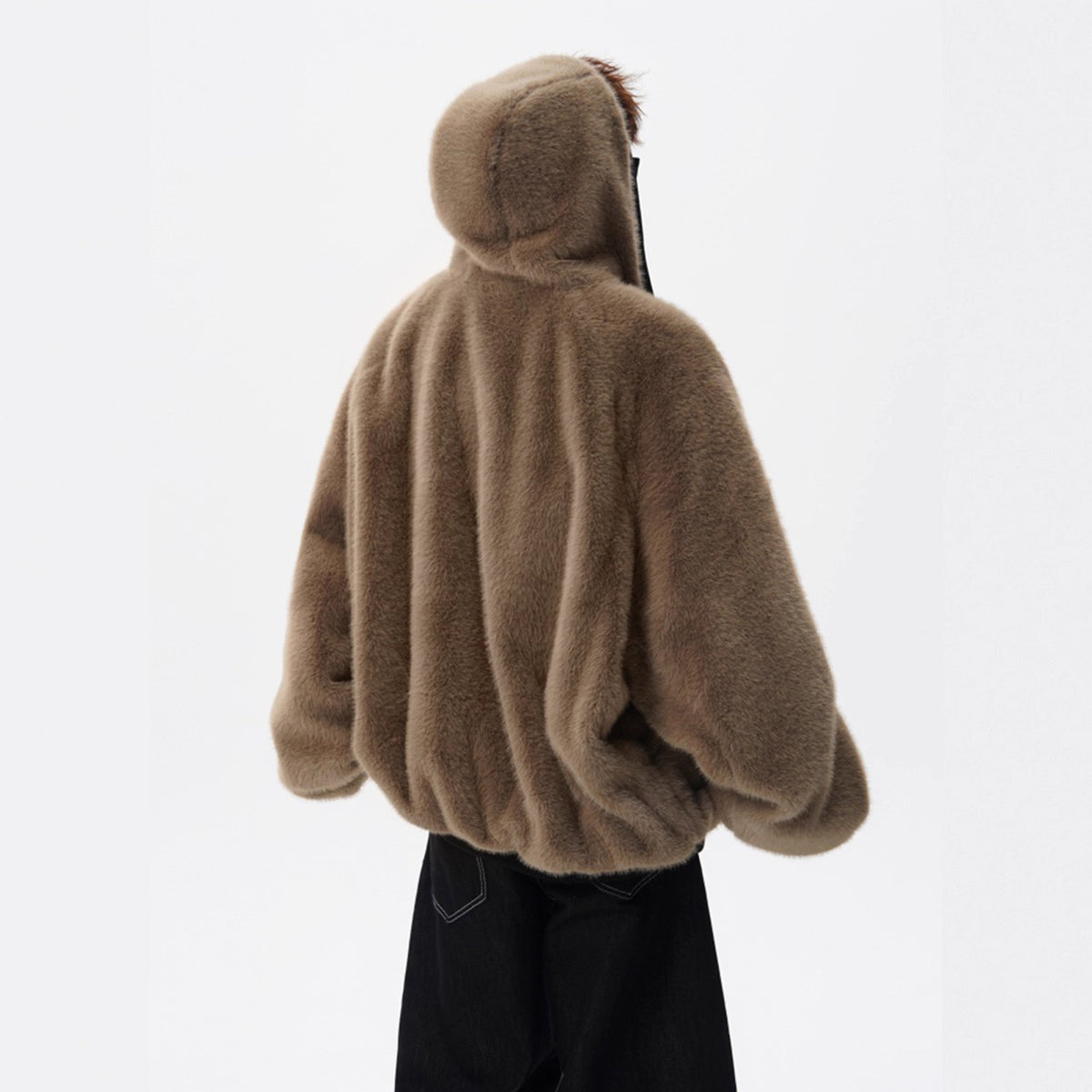 Fashion Style  Streetwear Two-Way Wear Mountain Hawk Cotton Coat Men Winter Heavyweight Retro Warm Hooded Outerwear High Street Cool Loose Cotton Jacket