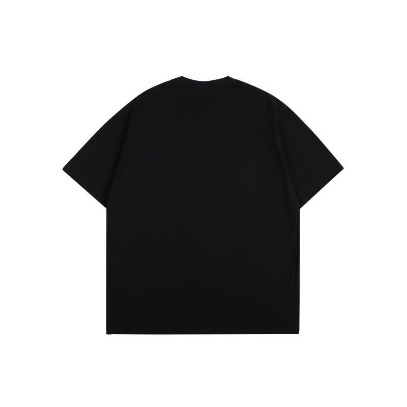 Wear and tear letter printed loose short sleeves for men and women