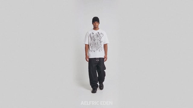 Aelfric Eden Men's Oversized Graphic T-Shirt Cotton Vintage Streetwear Tee