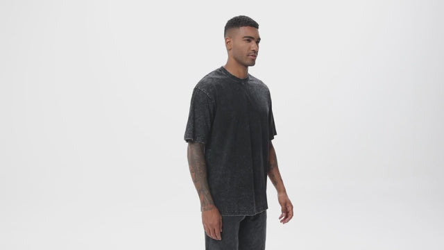 Duwqcui Men's 3-Pack Oversized Heavy Cotton T-Shirts Vintage Loose Fit Tee